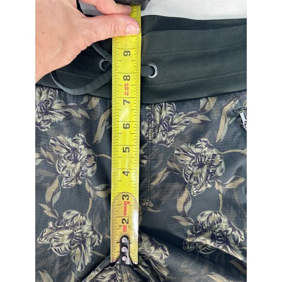 Athleta Women's sz 4 Trekkie North Printed Joggers Mid Rise Olive Green Floral - Picture 7 of 11